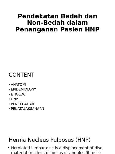Pengobatan non-bedah HNP