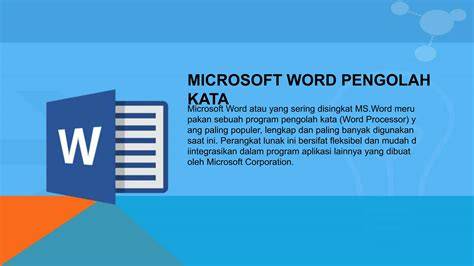 Pengolah Kata Word Processor