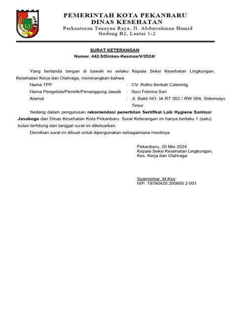 Pengurusan Surat Keterangan