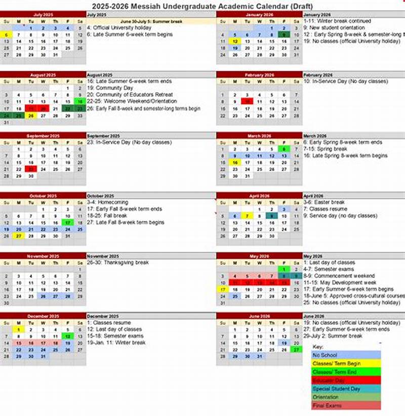 Penn State Spring Semester Calendar