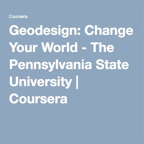 Pennsylvania State University Course Catalog