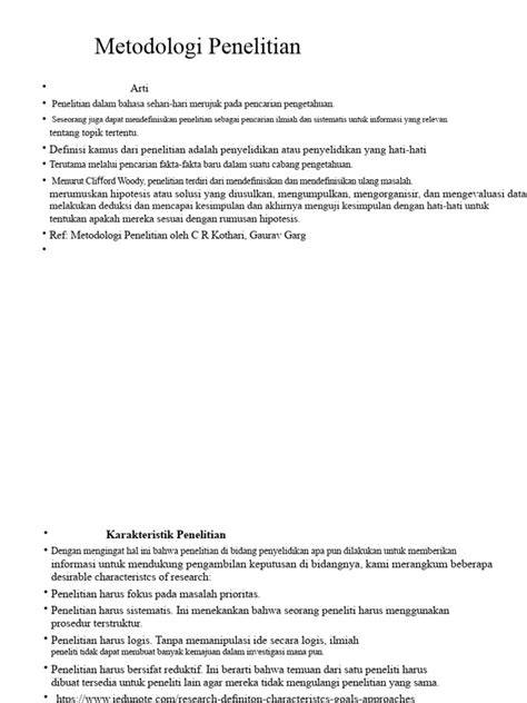 Pentingnya Penelitian
