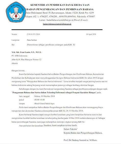 Pentingnya Surat Formal