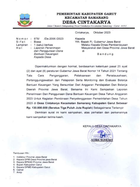 Pentingnya Surat Pengantar Desa