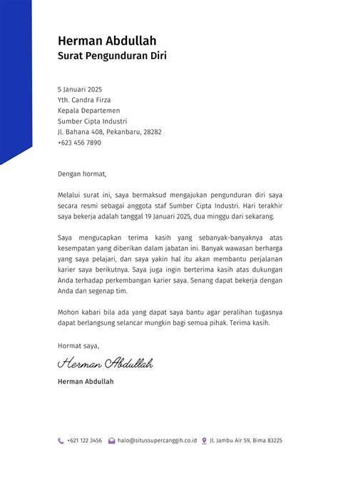 Pentingnya Surat Resign