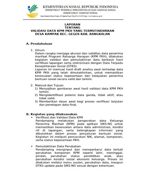 Pentingnya validasi data PKH
