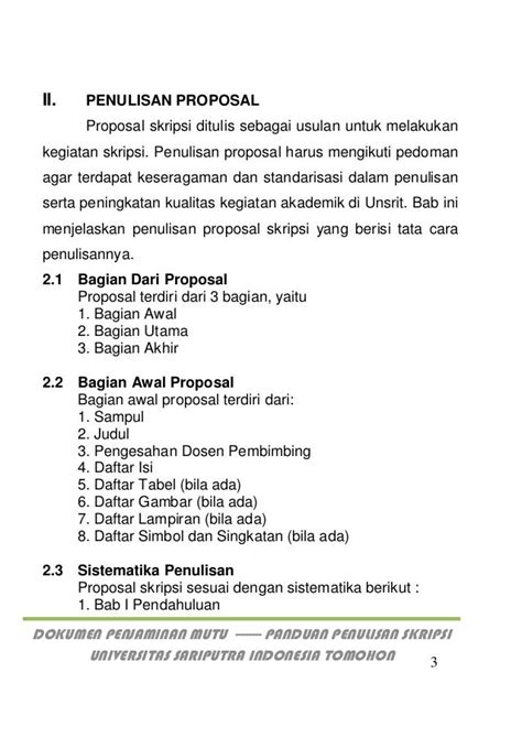 Penulisan Proposal