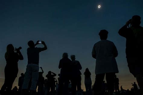 People Watching Total Solar Eclipse