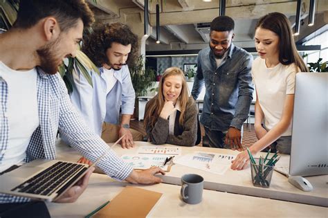 People collaborating in an office setting