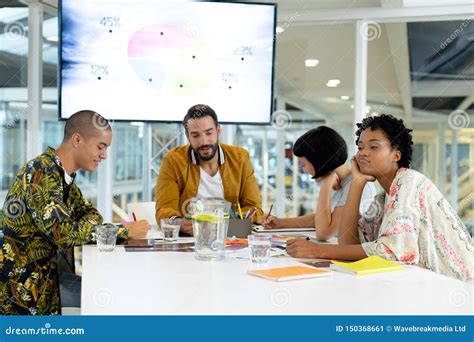 People discussing in a meeting room