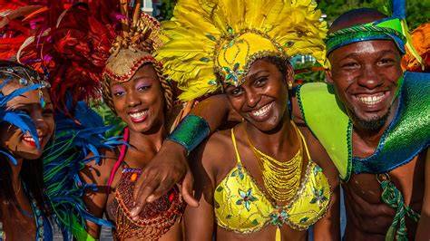 People in Carnival Costumes