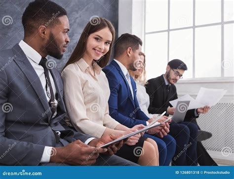 People preparing for interview