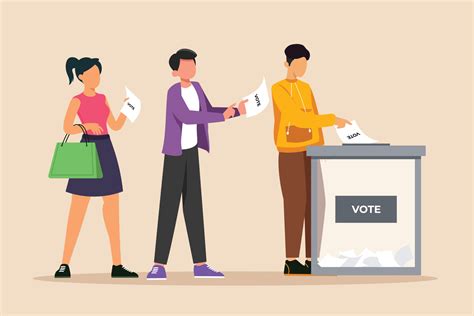 People voting illustration