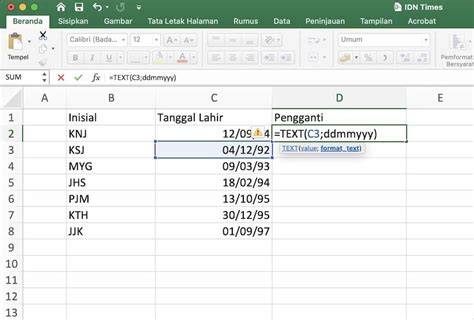 Perbandingan Format Tanggal