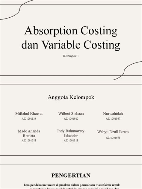 Perbedaan Variable Costing dan Absorption Costing