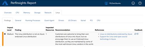 PerfInsights Findings Tab