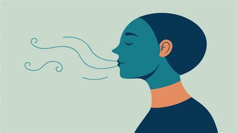 Person breathing
