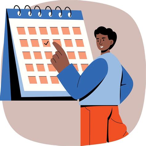 Person checking calendar