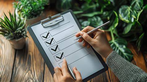 Person doing a daily checklist