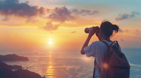 Person looking at future