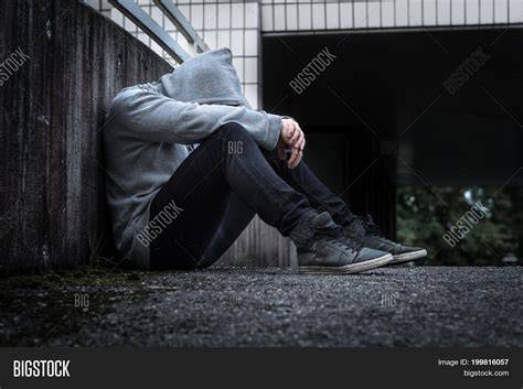 Person looking sad and isolated