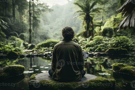 Person meditating calmly