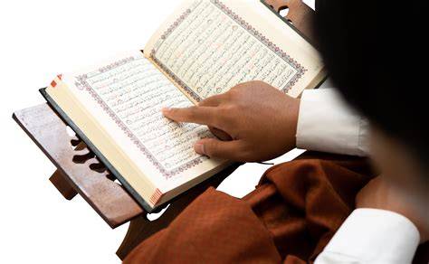 Person reading Quran