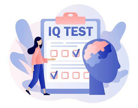Person taking an intelligence test