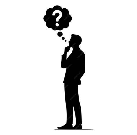 Person thinking silhouette