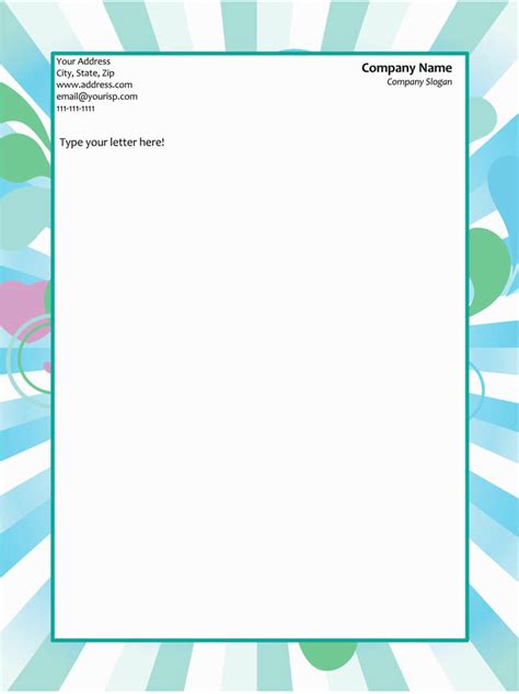 Personal Letterhead Template Word