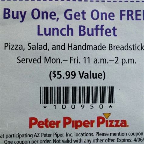 Peter Piper Pizza Printable Coupons