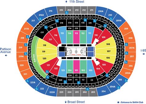 Philadelphia 76ers Stadium Seating Chart