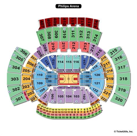 Philips Arena Atlanta Georgia Seating Chart