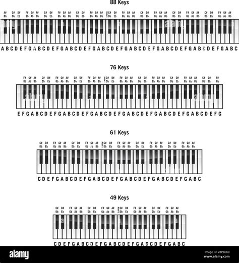 Piano Keys Labeled Printable