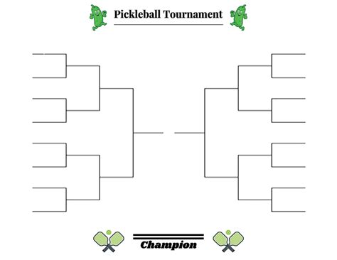 Pickleball Tournament Bracket Template