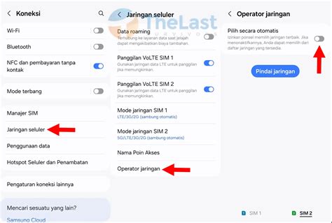 Pilih Jaringan Manual