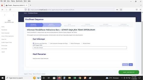 Pilih Menu Pendaftaran