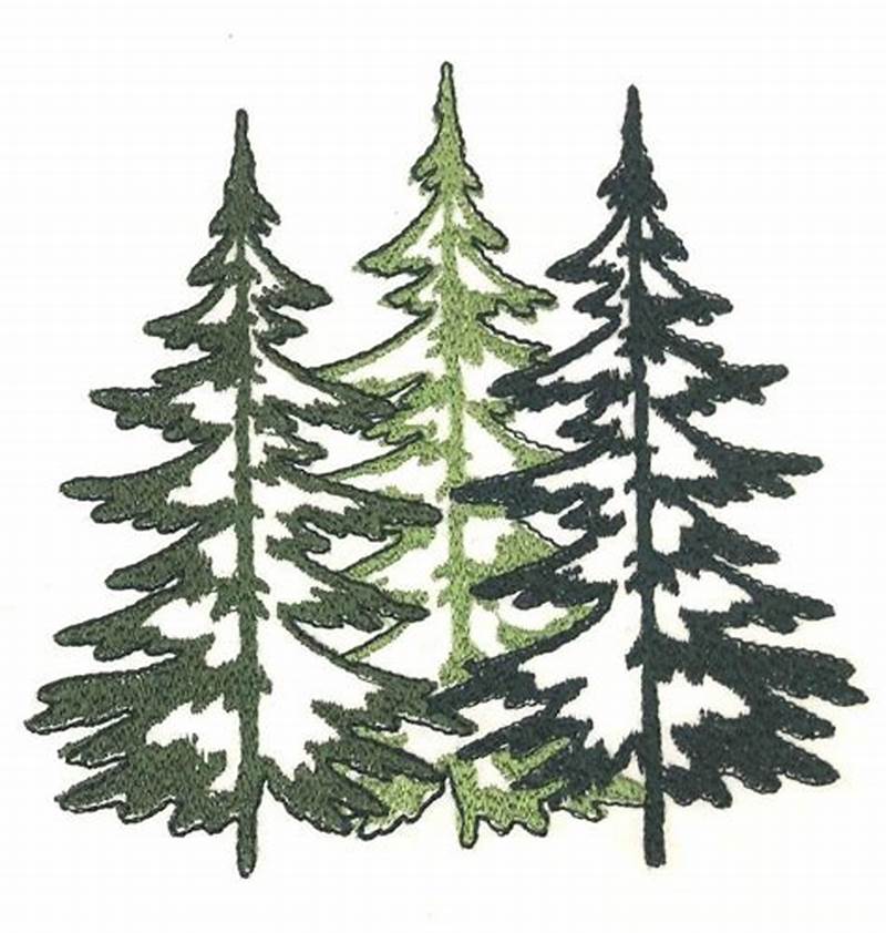 Pine Tree Embroidery Pattern