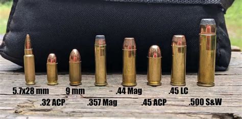 Pistol Bullet Comparison Chart