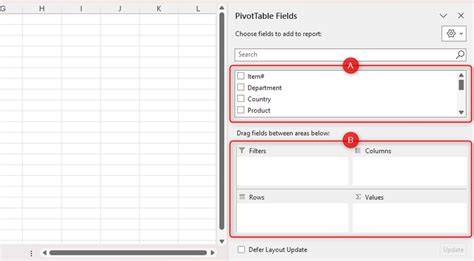 PivotTable Fields Pane