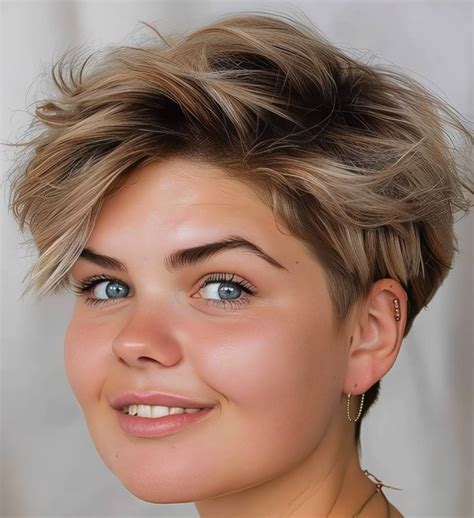 Pixie Cut Wajah Bulat