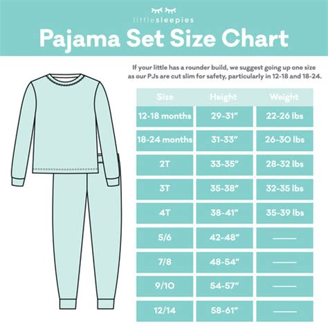 Pj Size Chart