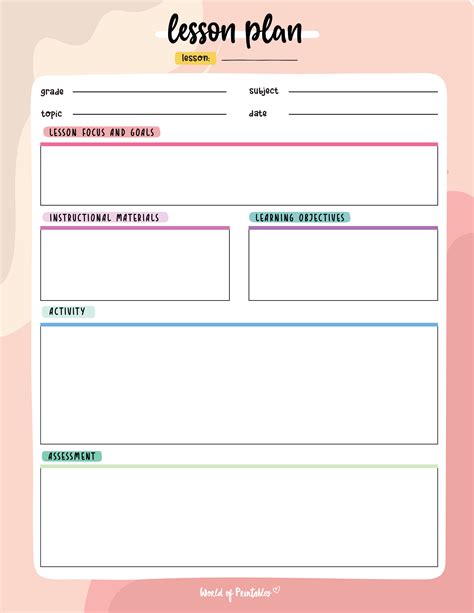 Plan Printable