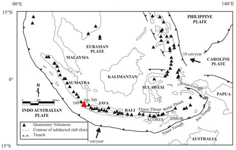 Plate tectonics Indonesia eastern part