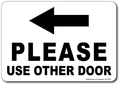 Please Use Other Door Sign Template