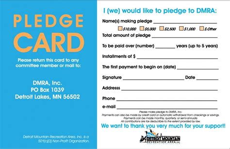 Pledge Card Template