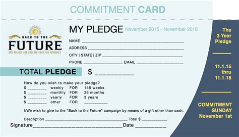 Pledge Cards Template