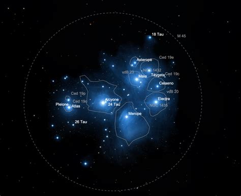 Pleiades Star Chart