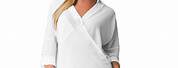 Plus Size White Fitted Blouses