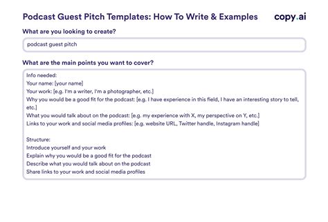 Podcast Pitch Template
